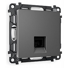 Розетка телефонная rj-11 со штрокой, без рамки ambrella volt quant ma662030